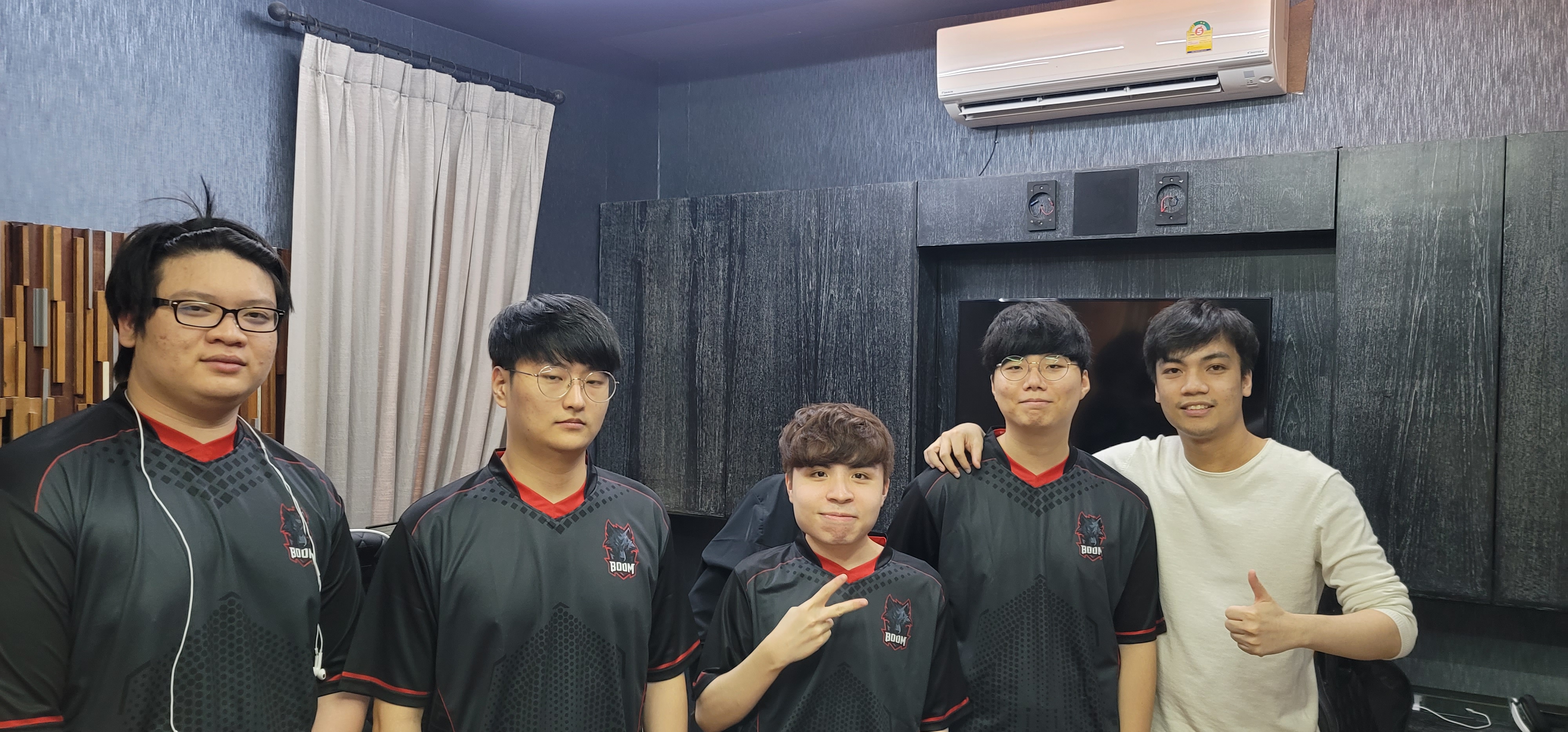 Boom Esports League of Legends roster in team jerseys